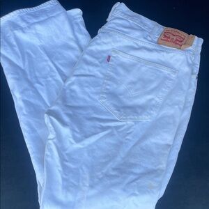 Levi's White 501 Denim Jeans mens size 42x32